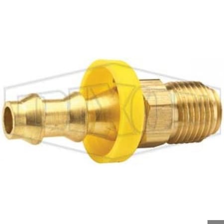 Dixon Hose Barb, 1/2-20 x 3/8 in Nominal, MUNF x Hose Barb, Brass, Domestic 2900608C